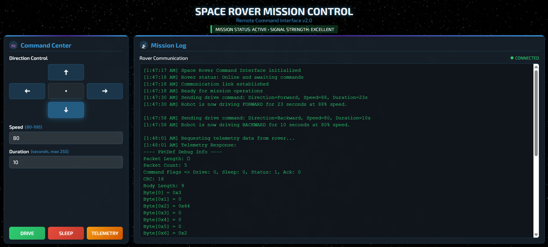 TCP/UDP Robot Control